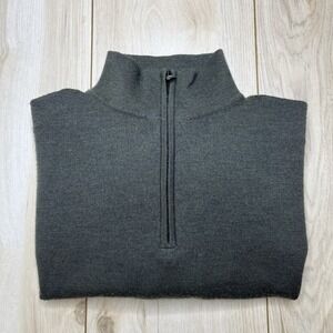 The Glory Days T Brice Half Zip Sweater Superior Merino Mens Green Size Large
